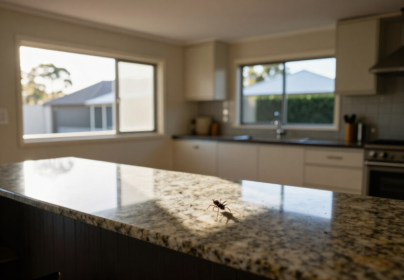 Clean, cockroach-free kitchen in North Richmond after treatment